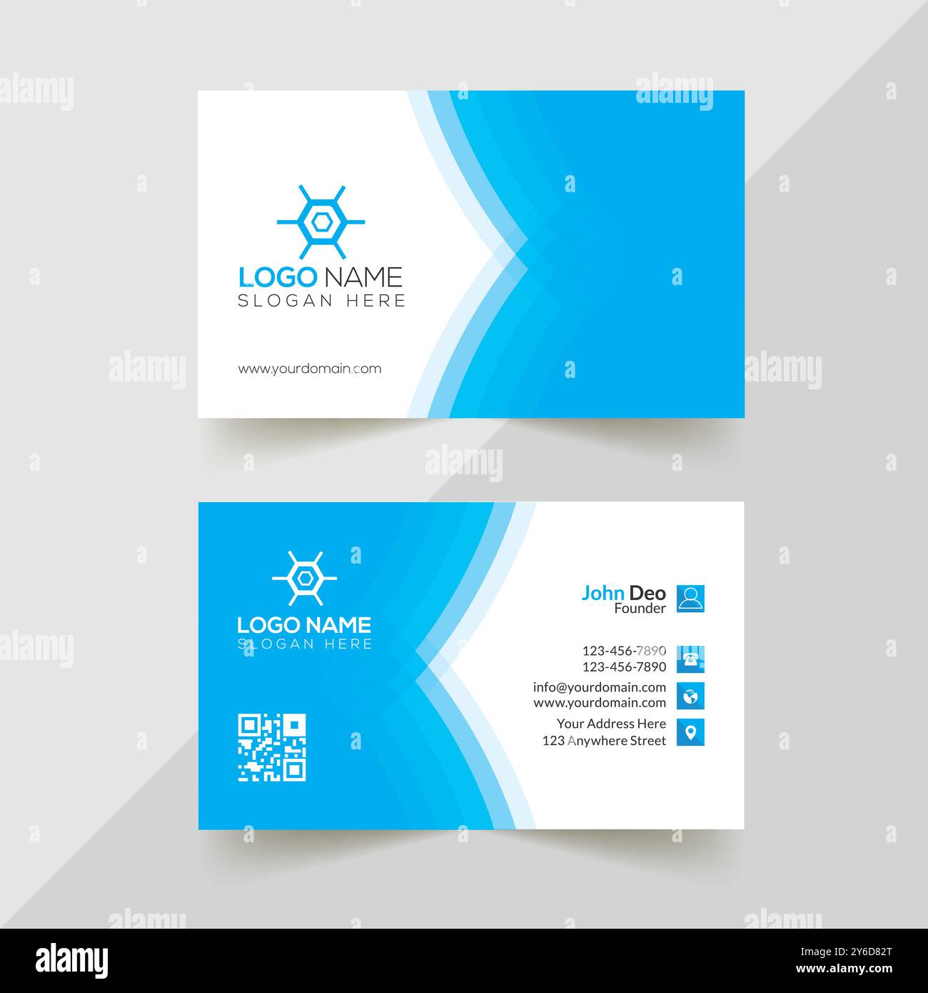 Modern Business Card Design Template Stock Vector