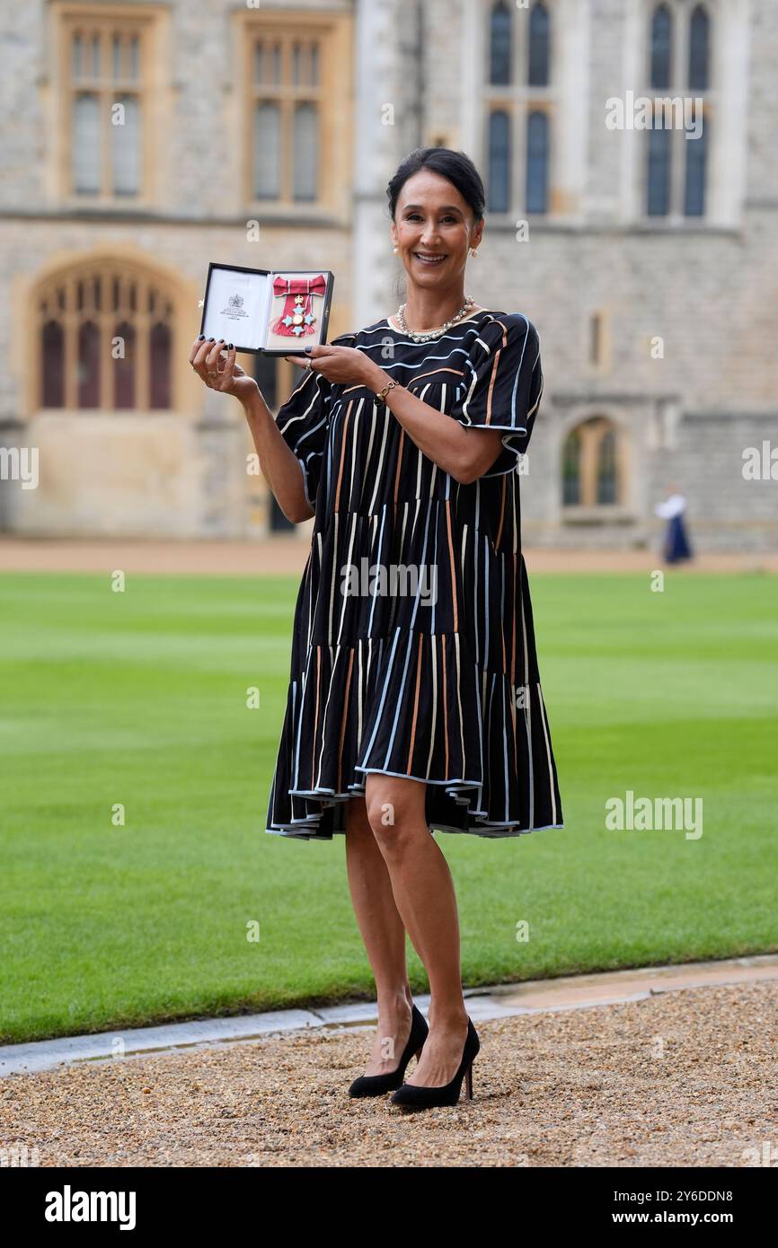Monica Ali after she was made a Commander of the Order of the British ...