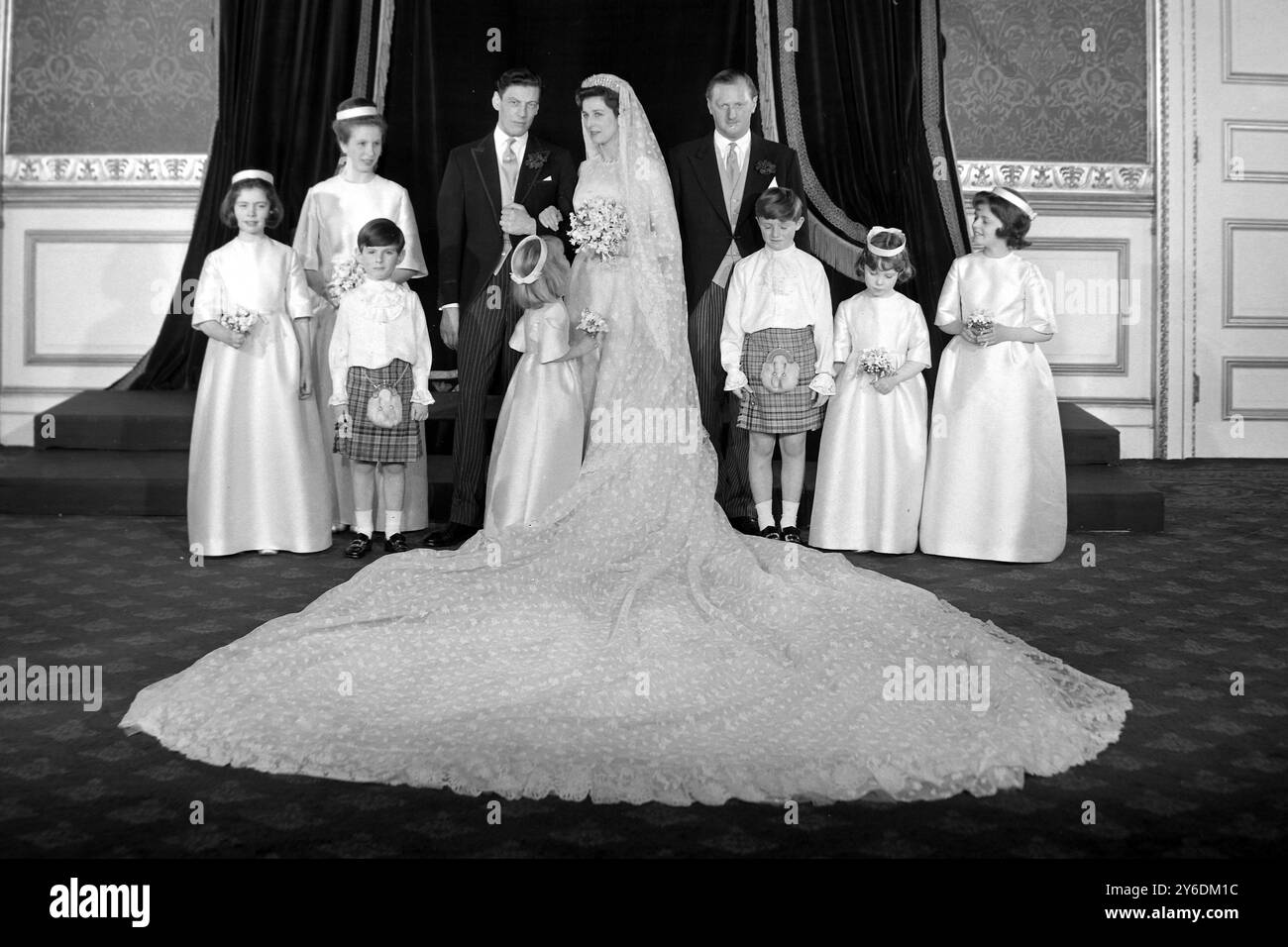 princess alexandra wedding dress 1963 Princess alexandra of kent wedding 1963 Black and White Stock Photos & Images