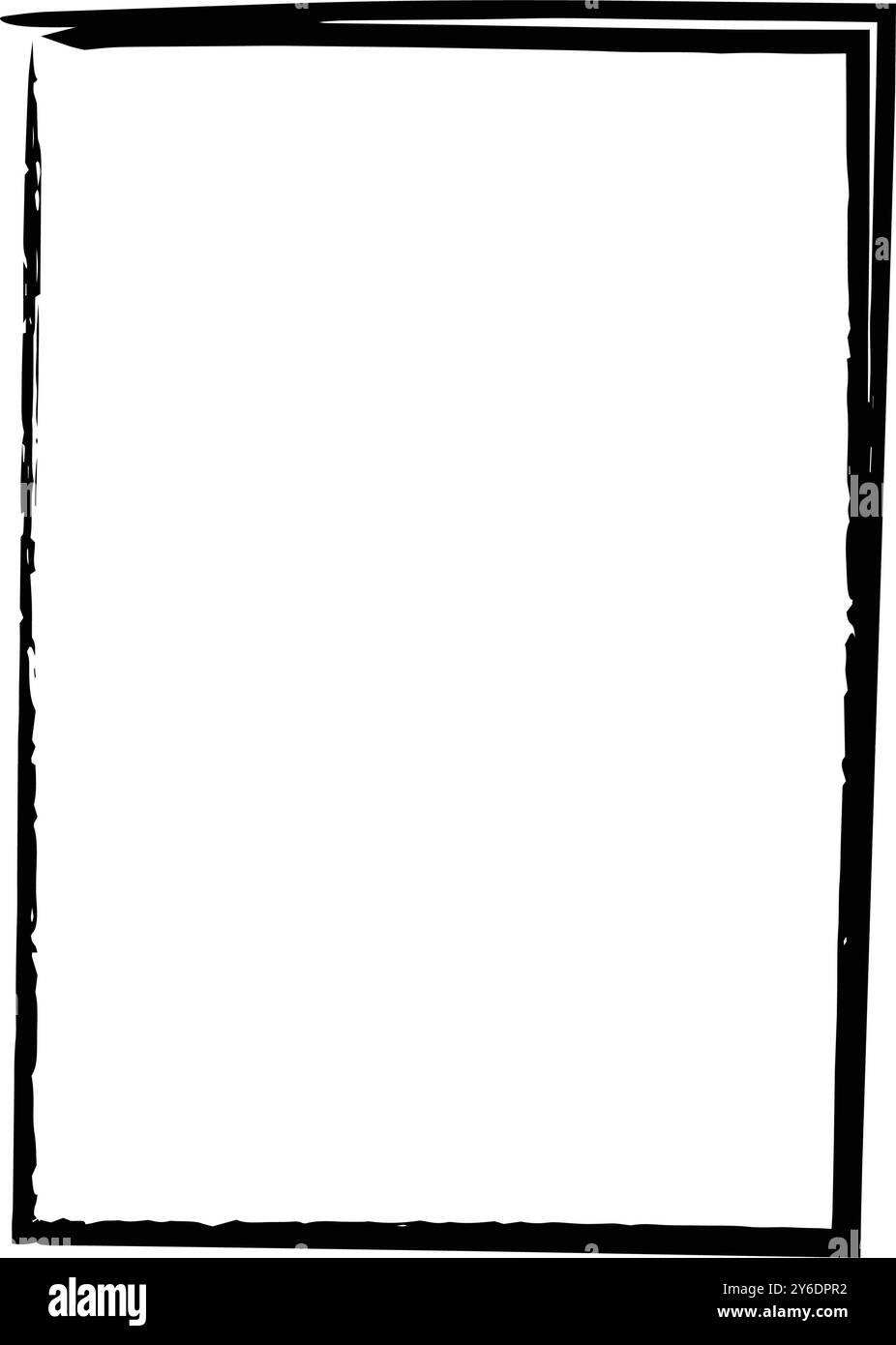 Grunge texture frame border shape icon, vertical rectangle decorative ...