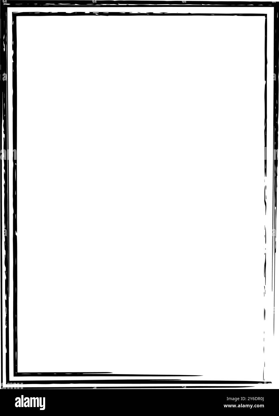 Grunge texture frame border shape icon, vertical rectangle decorative ...