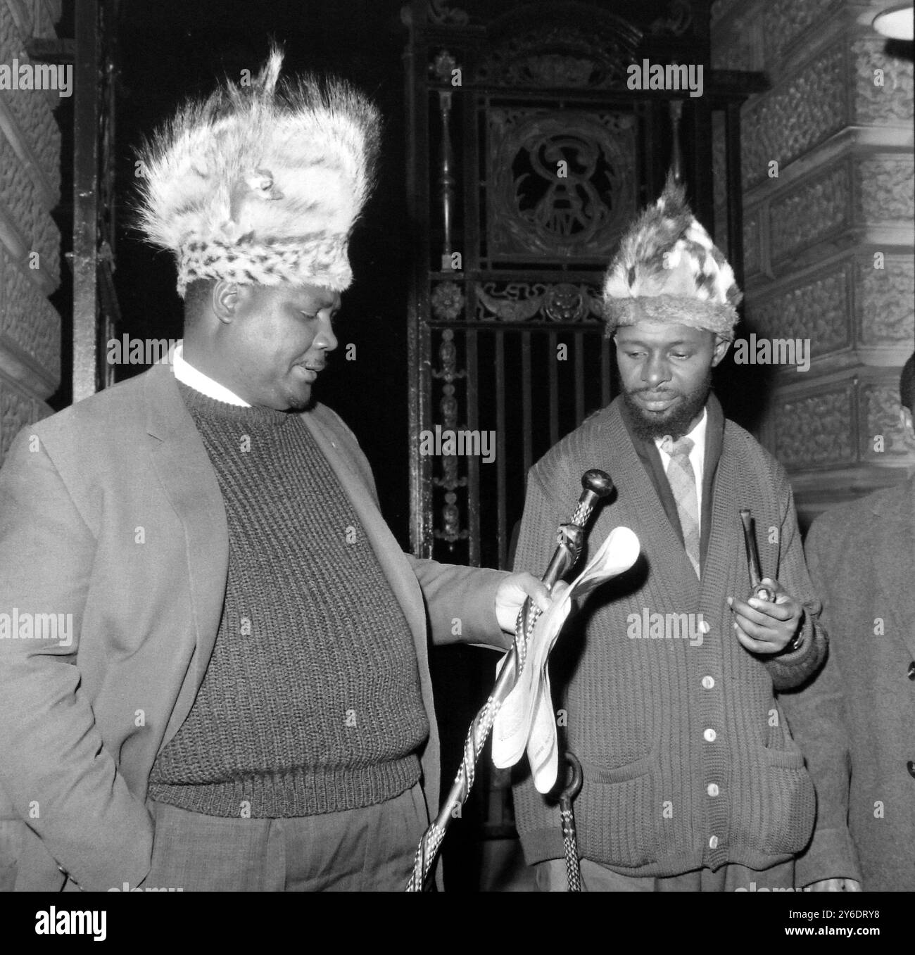 JOSHUA NKOMO AT TREASURY IN LONDON  /  ;  21 MARCH 1963 Stock Photo