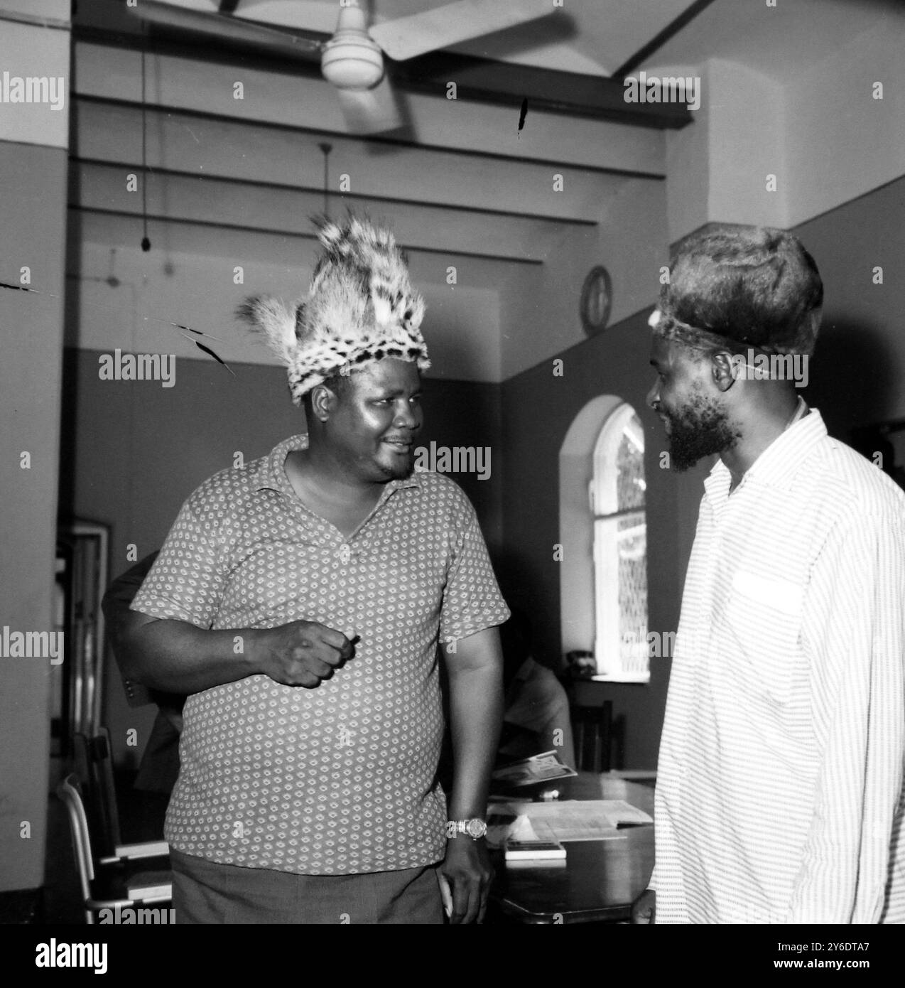 JOSHUA NKOMO WITH ROBERT CHIKEREMA IN TANGANYIKA  /  ;  18 MARCH 1963 Stock Photo