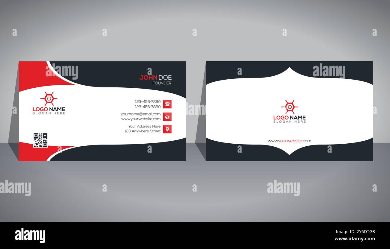 Business Card Design Template Stock Vector