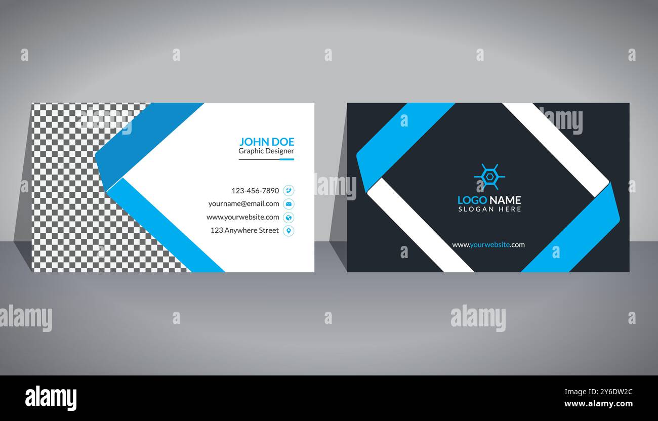 Business Card Design Template Stock Vector
