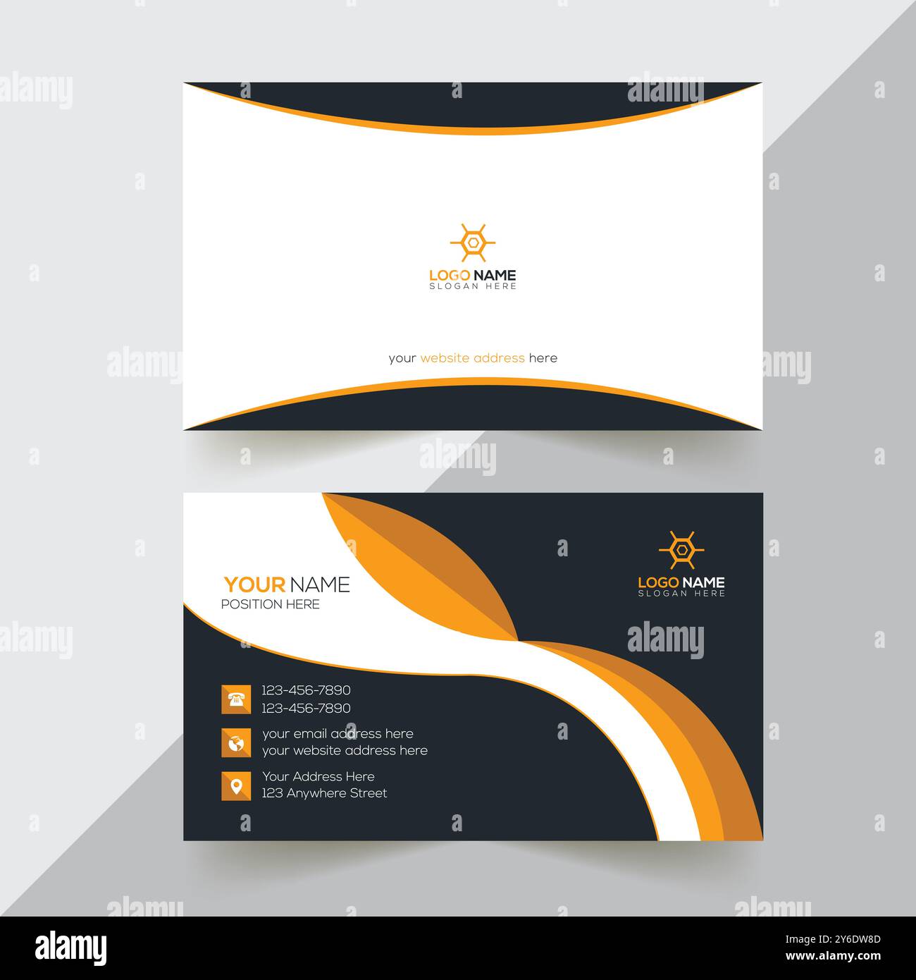 Business Card Design Template Stock Vector