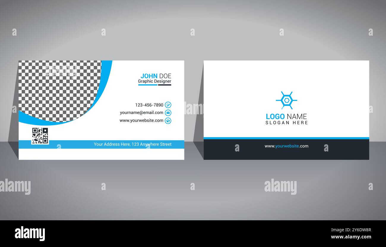 Business Card Design Template Stock Vector