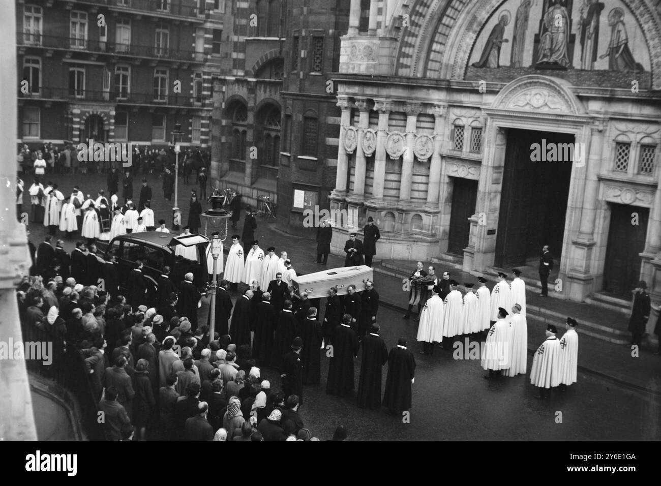 THE COFFIN WITH BODY OF CARDINAL WILLIAM GODFREY CARRIED TO CRYPT ...
