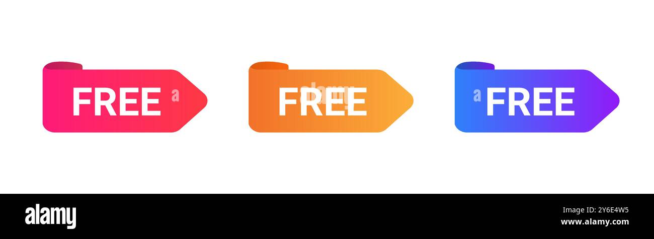 Free sticker with gradient for business. Shop discount coupon for purchase. Stock Vector