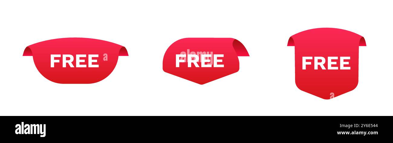 Free sticker with gradient for business. Stock Vector