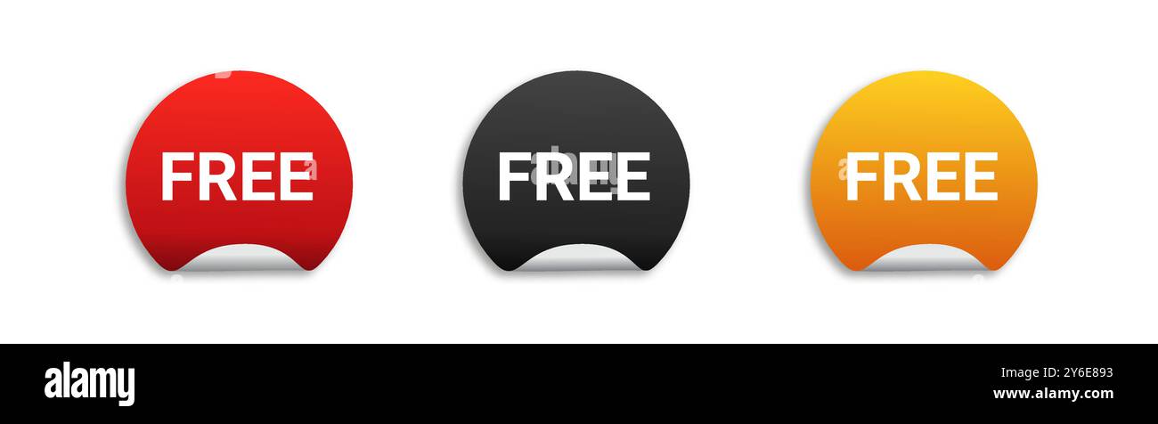 Free sticker with gradient for marketplace. Shop discount coupon for purchase. Stock Vector