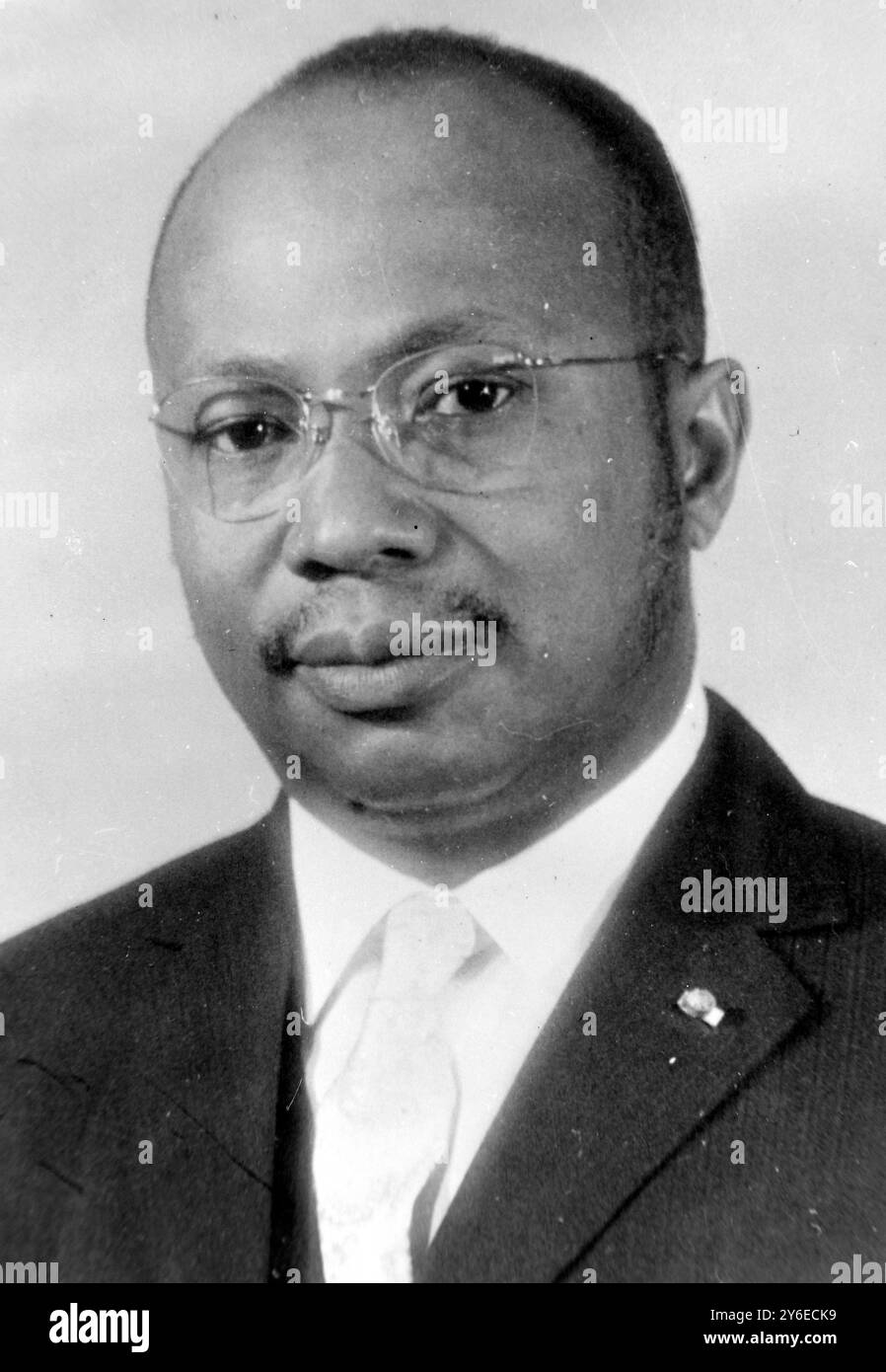 WILLIAM TOLBERT - PORTRAIT OF POLITICIAN, VICE PRESIDENT OF LIBERIA  ;  15 NOVEMBER 1962 Stock Photo