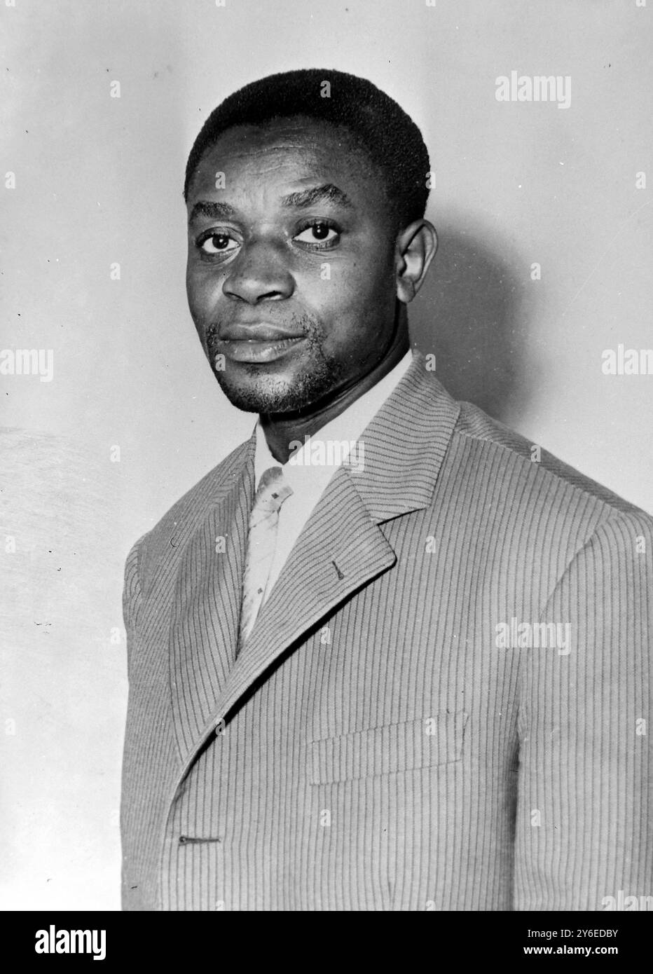 ETIENNE BOUNGOUNGOU- AFRICAN POLITICIAN, MINISTER, MEMBER OF GOVERNMENT IN REPUBLIC OF GABON   ;  13 NOVEMBER 1962 Stock Photo