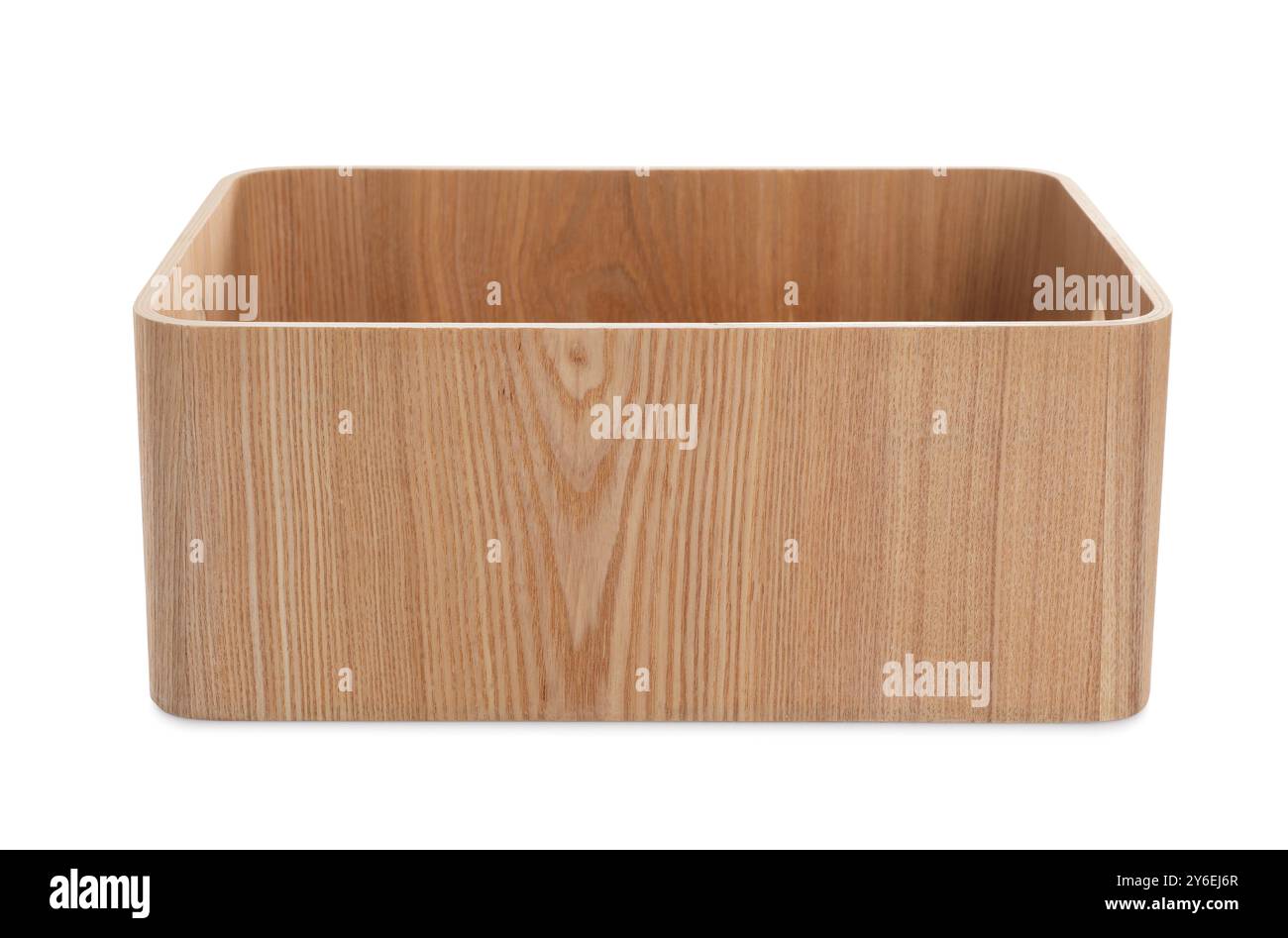 One empty wooden box isolated on white Stock Photo - Alamy
