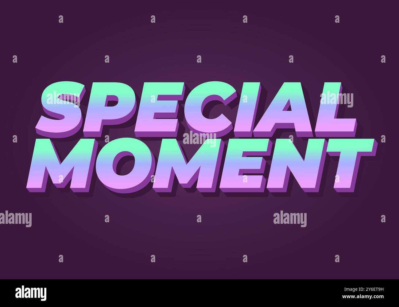 Special moment. Text effect design in 3D look with modern colors Stock ...