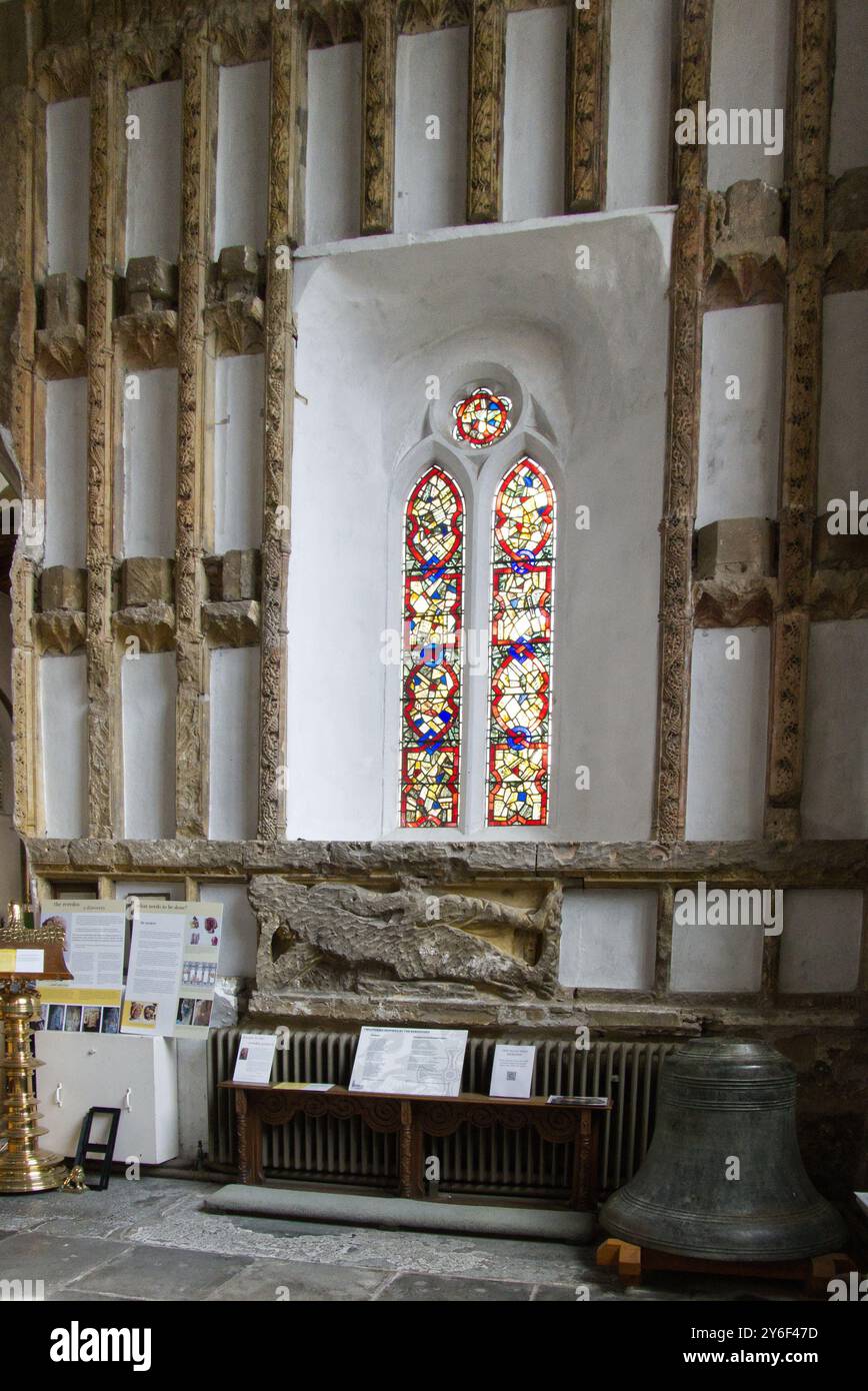Interior of Saint Cuthbert's Church in Wells, Somerset, England