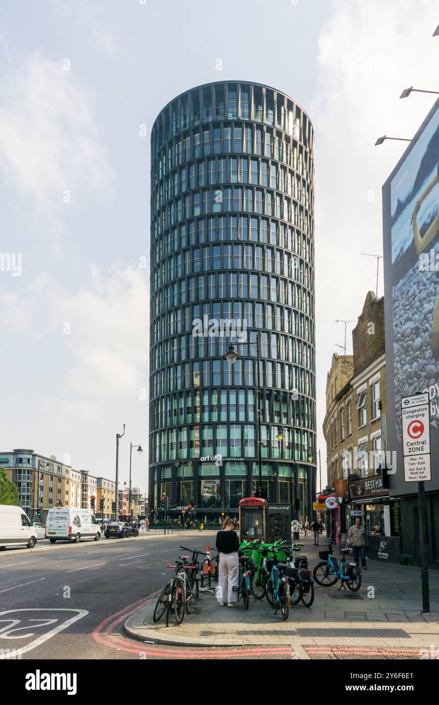 art'otel London Hoxton in Rivington Street, Hackney, seen from Old Street. Stock Photo