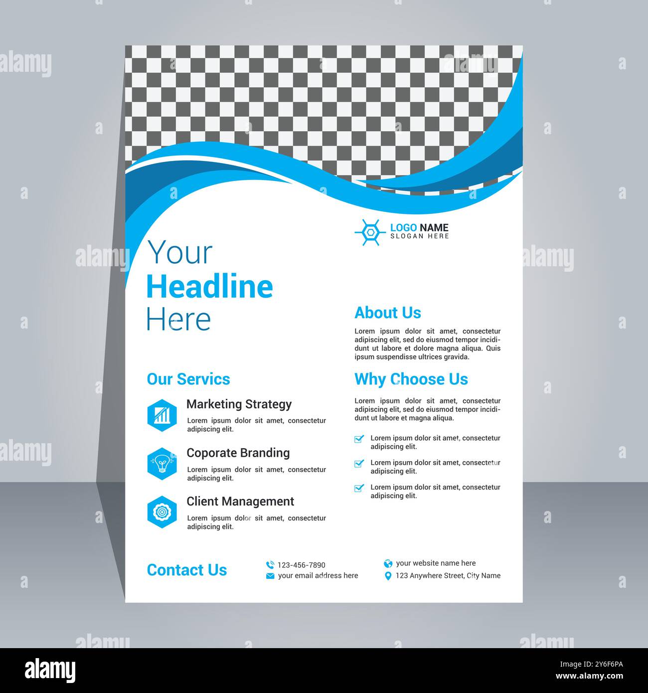 Flyer Design Template Stock Vector