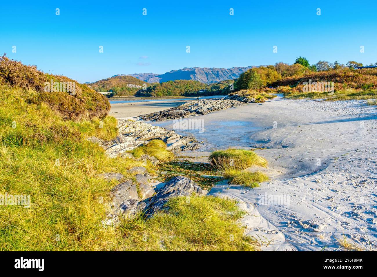 The beach at Morar near Mallaig known as The Silver Sands, Scotland,UK Stock Photo