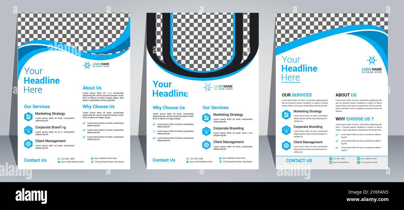 Corporate Flyer Design Template Stock Vector Image & Art - Alamy
