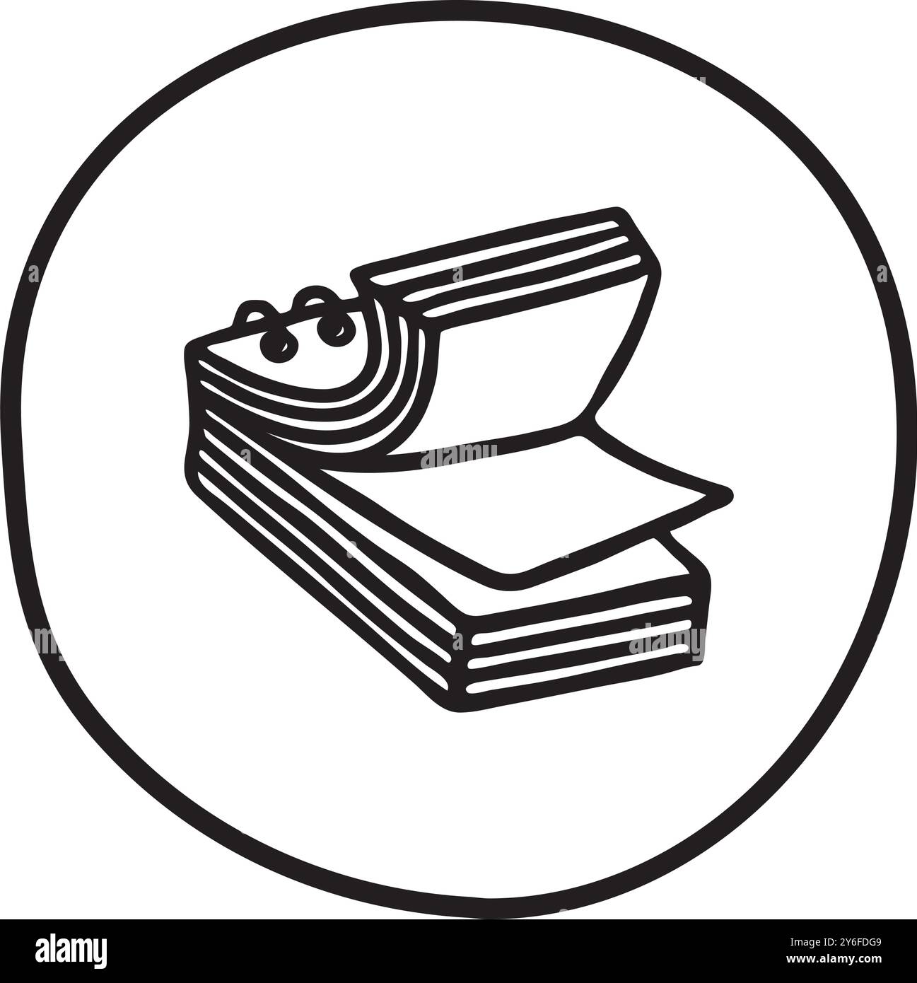 Doodle Notepad icon. Infographic symbol in a circle Stock Vector Image ...