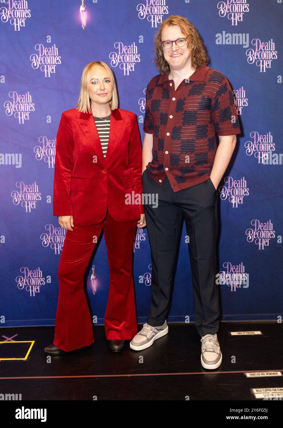 Julia Mattison and Noel Carey pose during photo call for