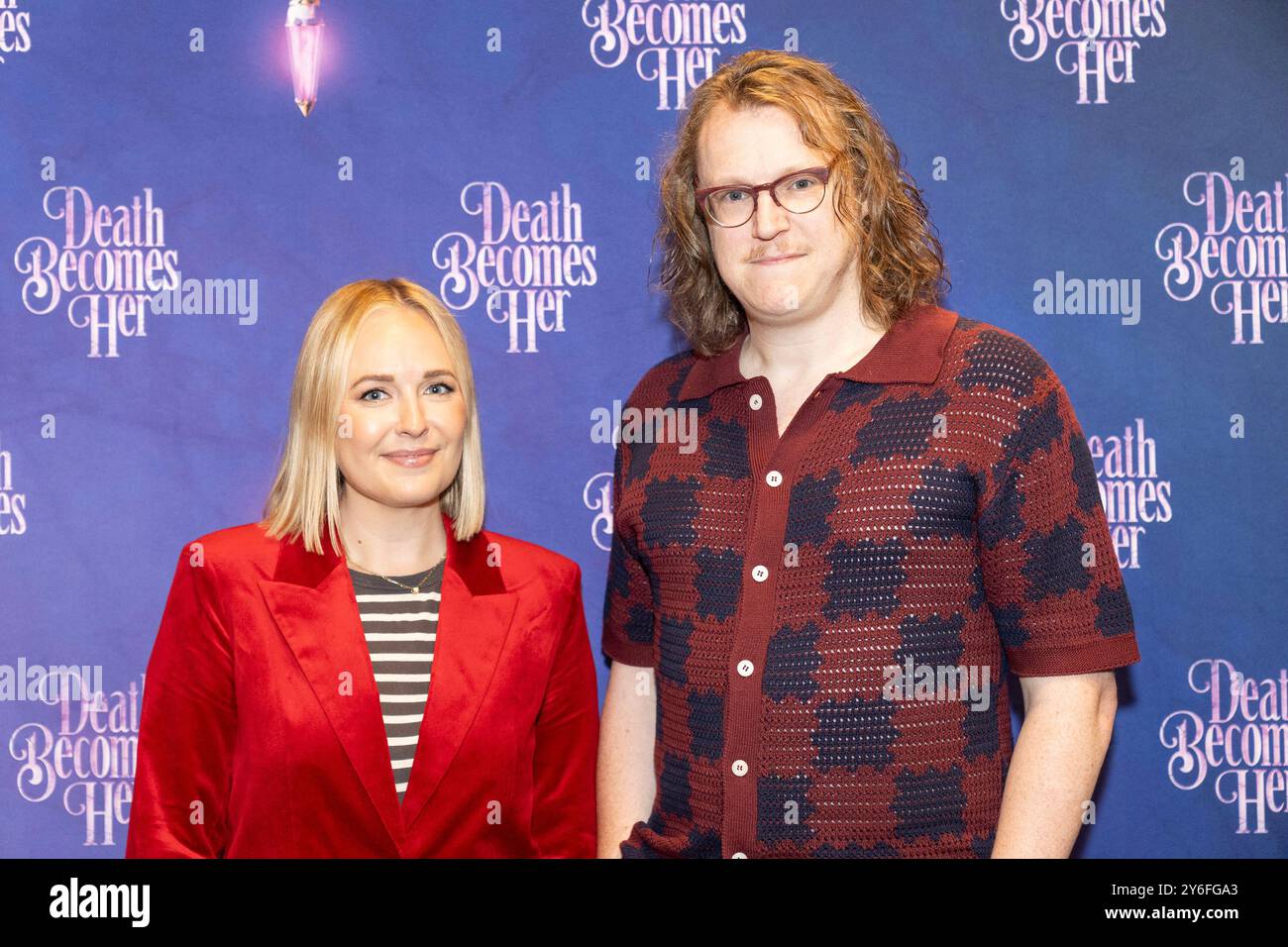 Julia Mattison and Noel Carey pose during photo call for