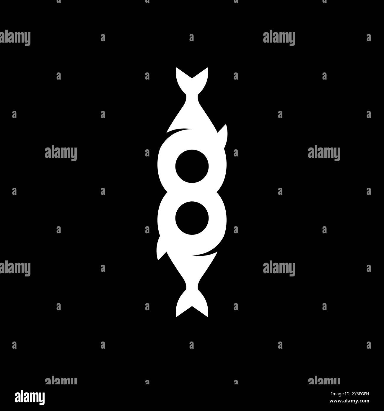 eight fish flat modern minimal logo design vector Stock Vector Image ...