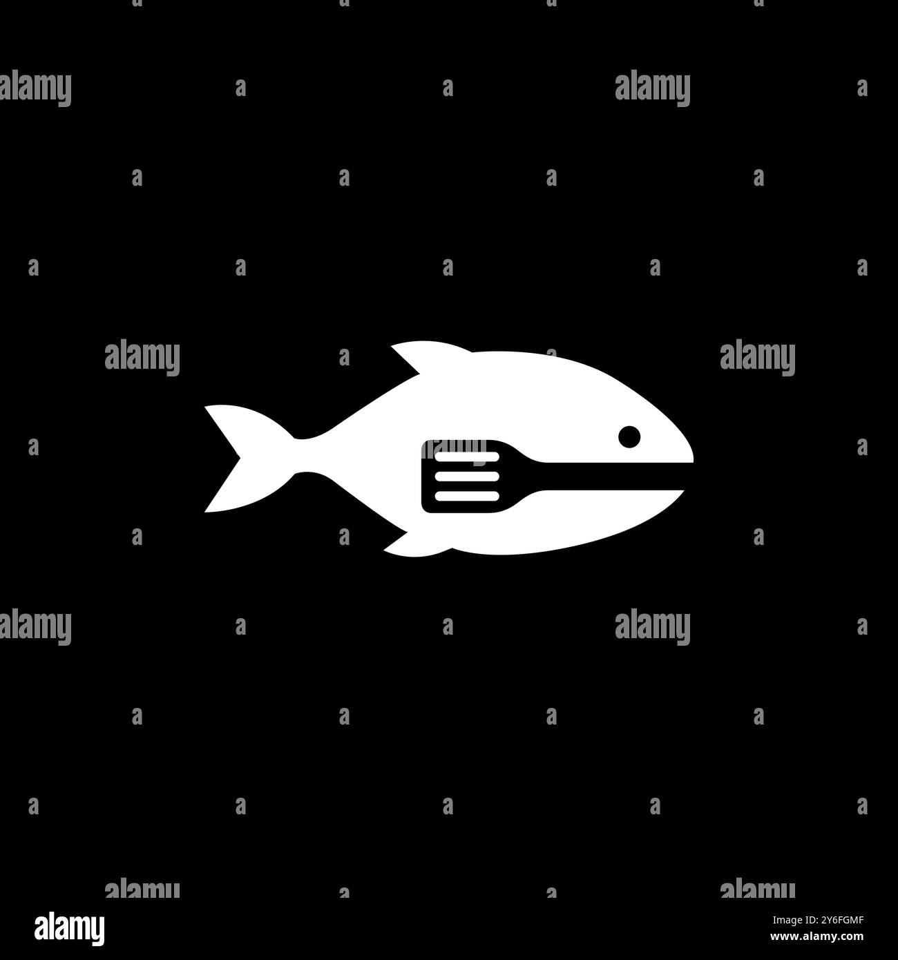cooking fish modern flat logo design vector Stock Vector Image & Art ...