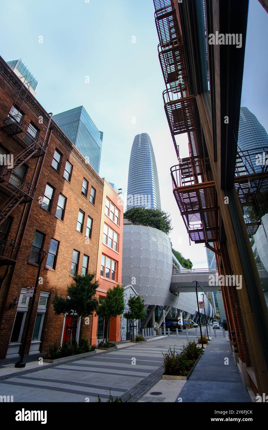 San Francisco, CA, USA - 16 September 2024 - The Salesforce Tower building and Headquarters of Salesforce.com Stock Photo