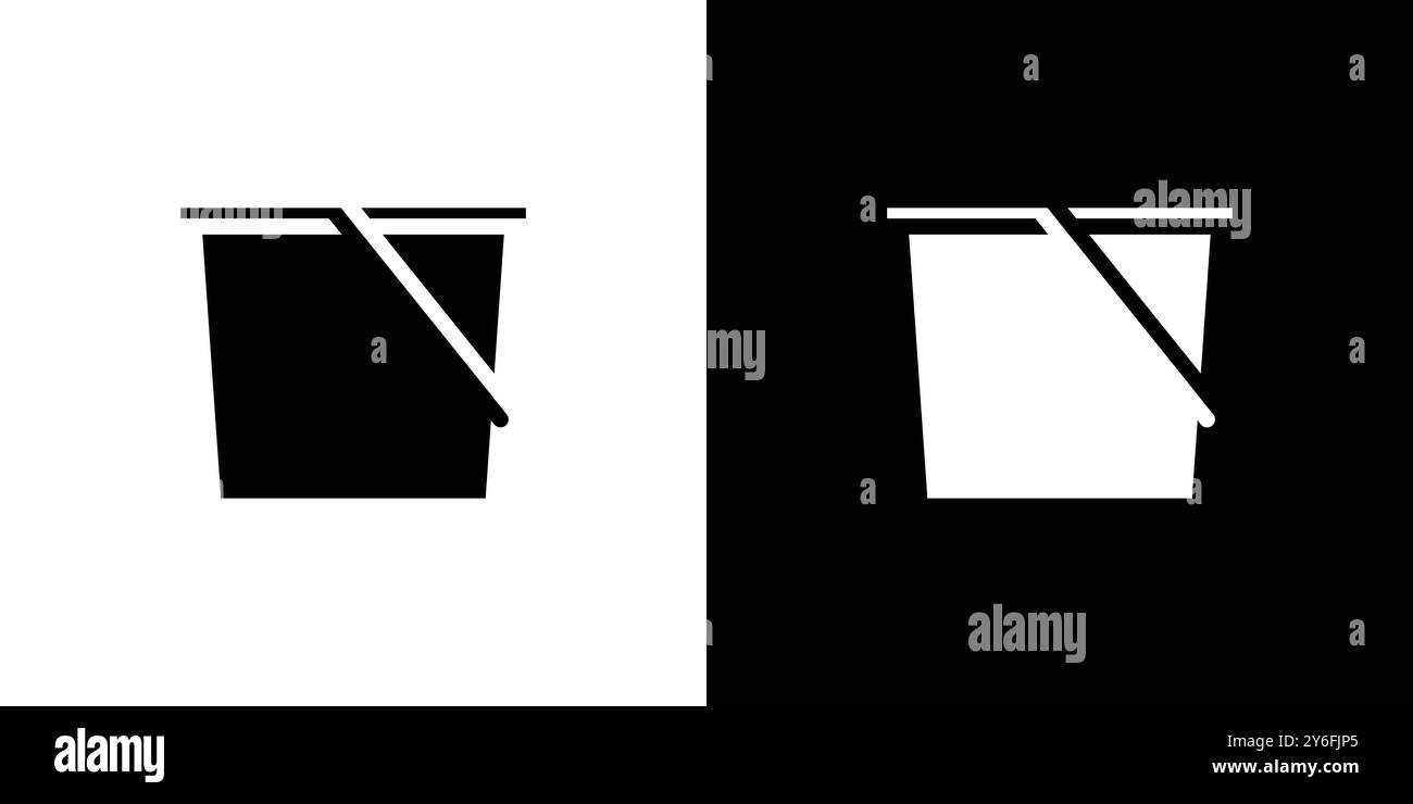 Paint bucket vector flat Black and White Stock Photos & Images - Alamy