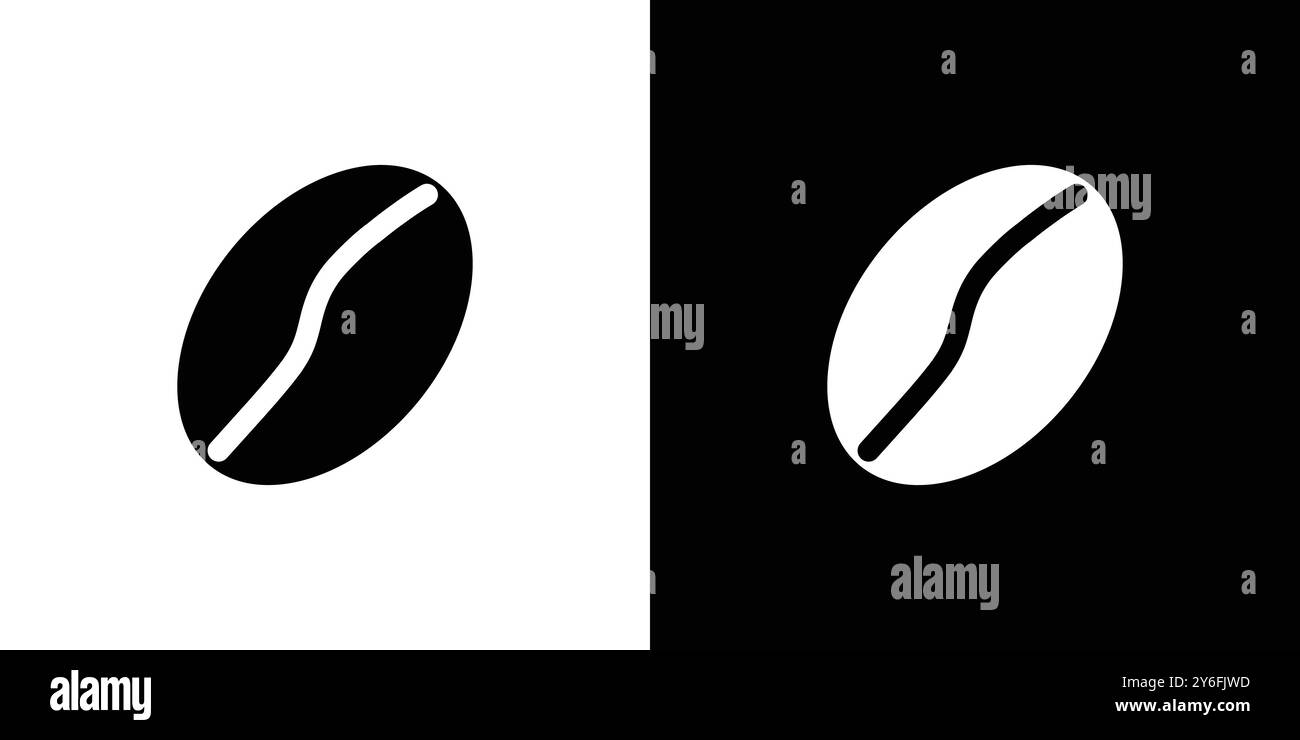 Coffee beans icon set in thin line outline style and linear vector sign ...