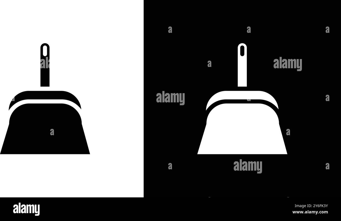 Dustpan icon set in thin line outline style and linear vector sign ...