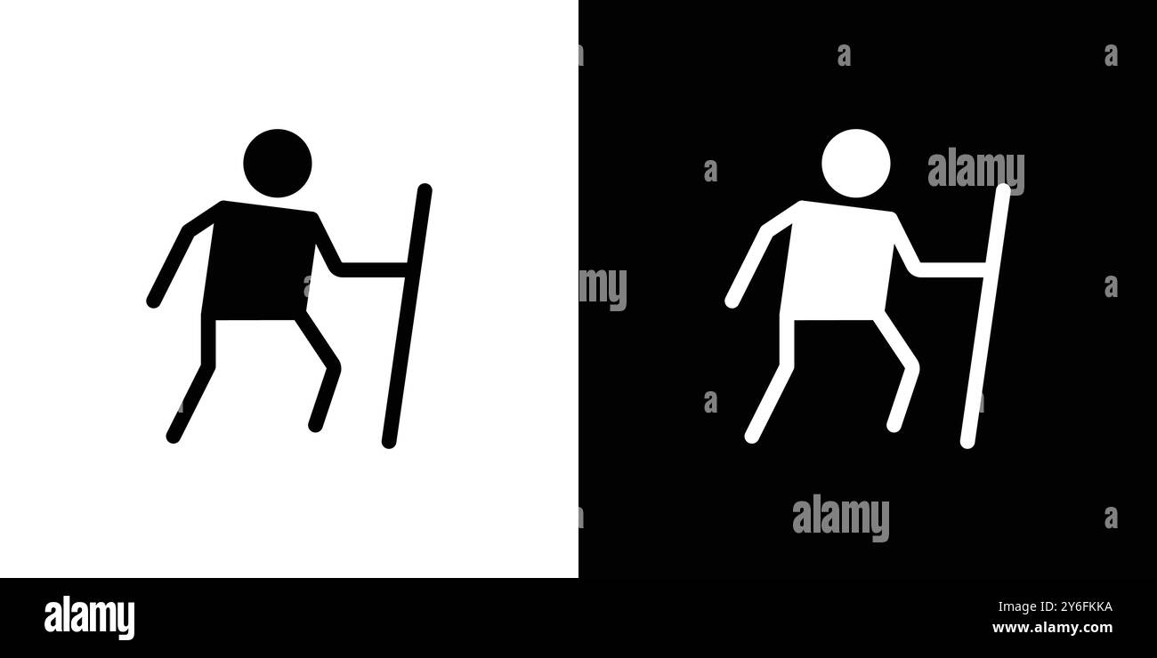 hike icon set in thin line outline style and linear vector sign Stock ...