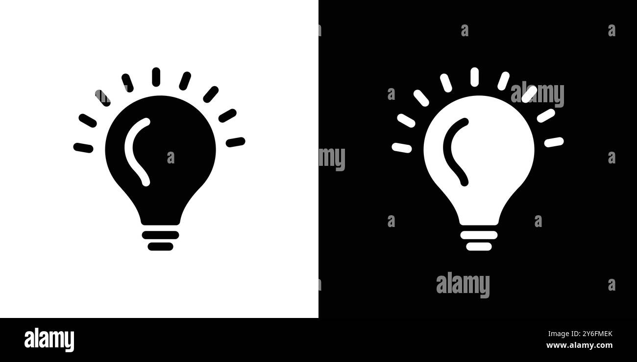 light bulb icon set in thin line outline style and linear vector sign ...