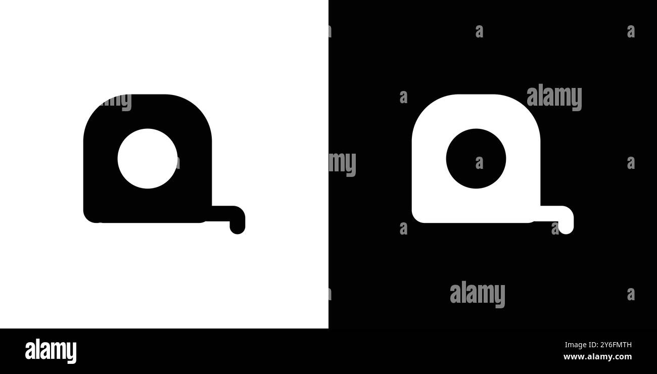 measure tape icon set in thin line outline style and linear vector sign ...