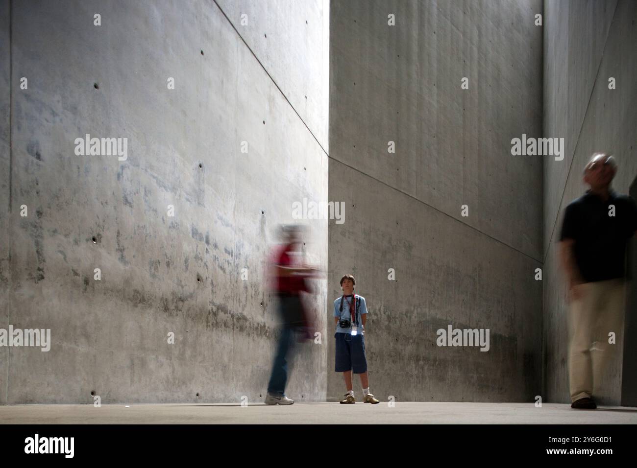 Berlin, Germany, July 27 2009, People walk through the Holocaust Tower ...