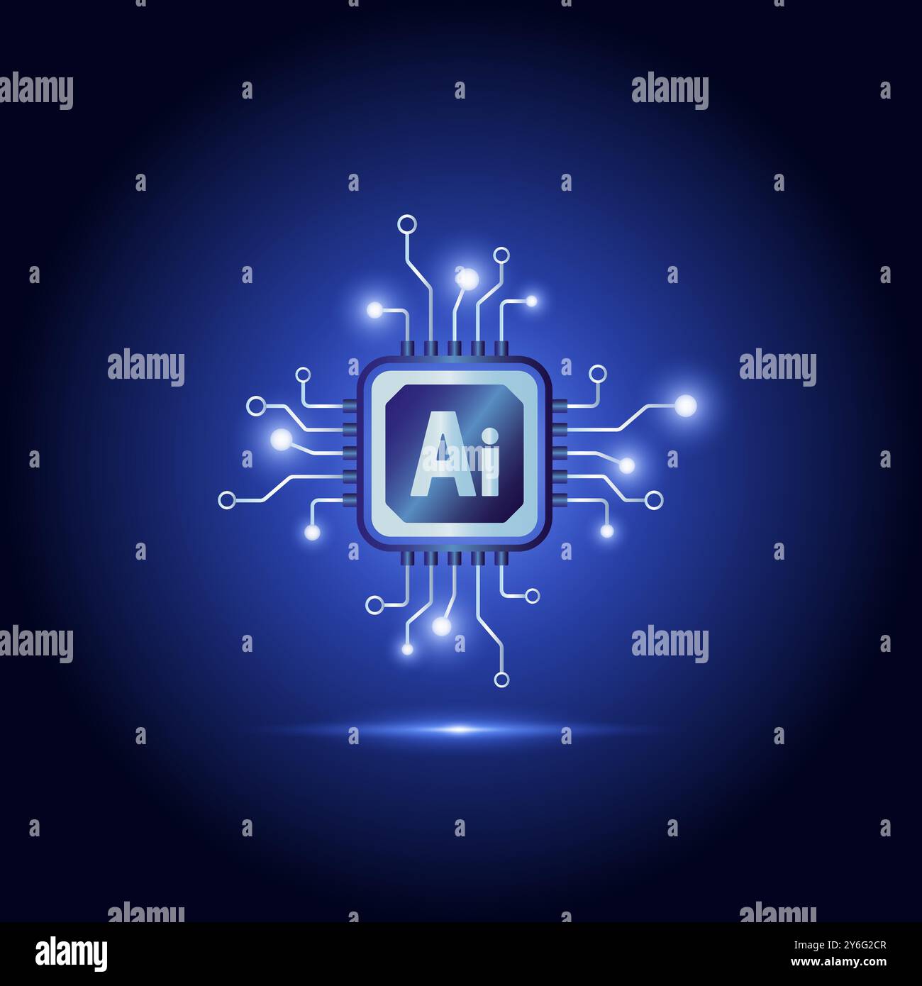 Electronic circuit chip processor, Smart technology artificial ...