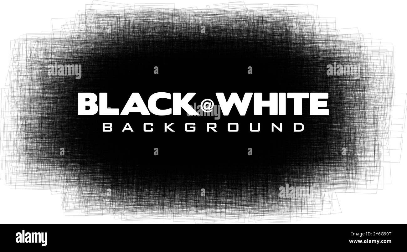 Abstract black-and-white shaded background. Vector graphic pattern of thin lines Stock Vector