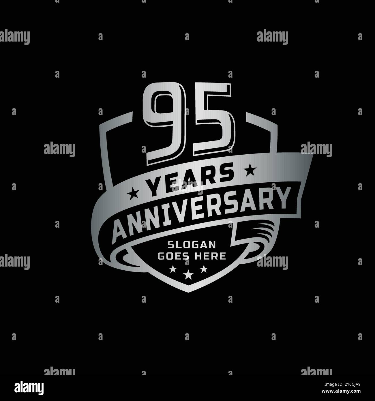 95 years anniversary celebration design template. 95th anniversary logo ...