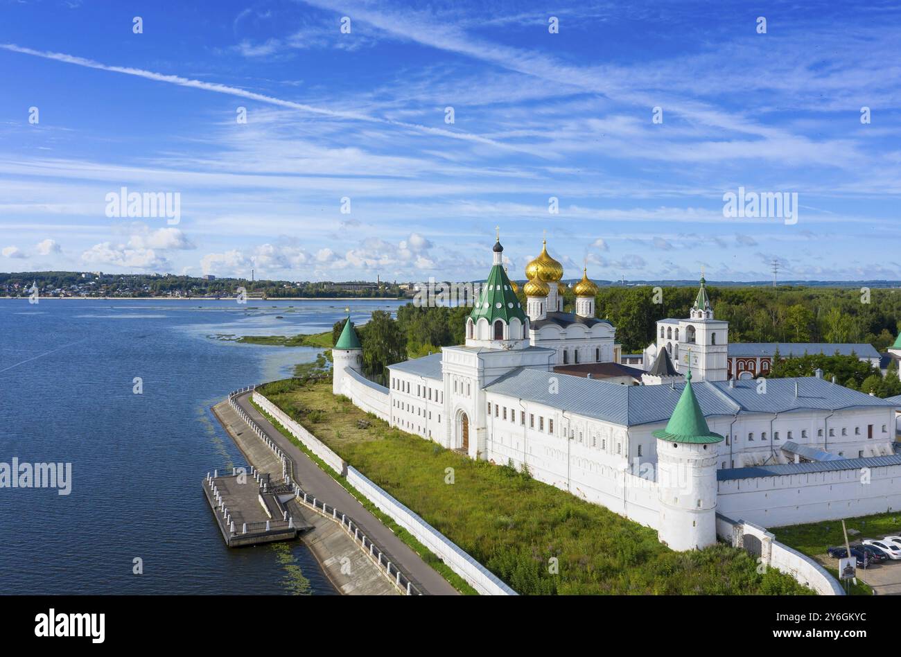 Aerial view of famous Ipatievsky (Hypatian) Monastery in ancient ...