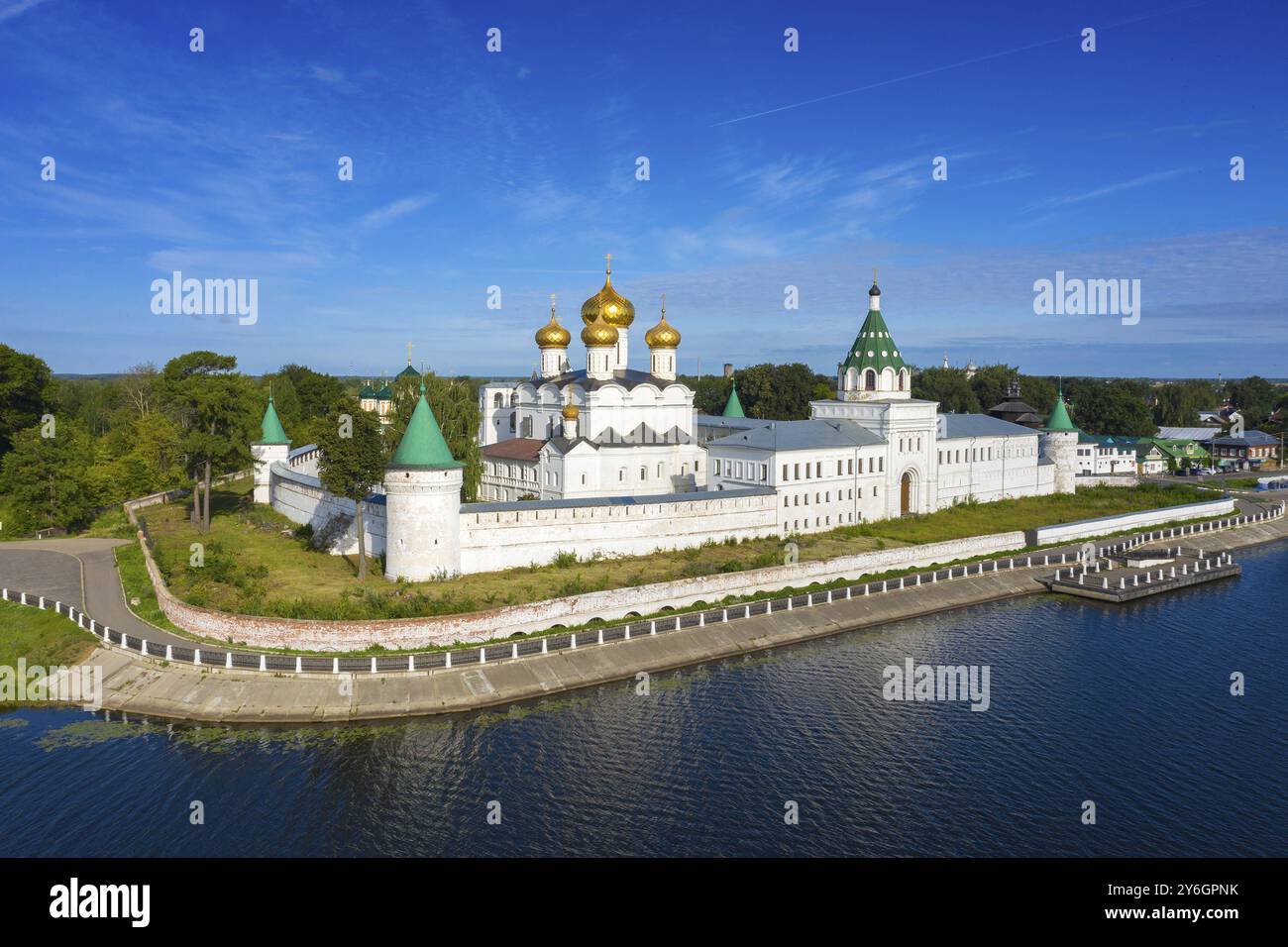 Aerial view of famous Ipatievsky (Hypatian) Monastery in ancient ...
