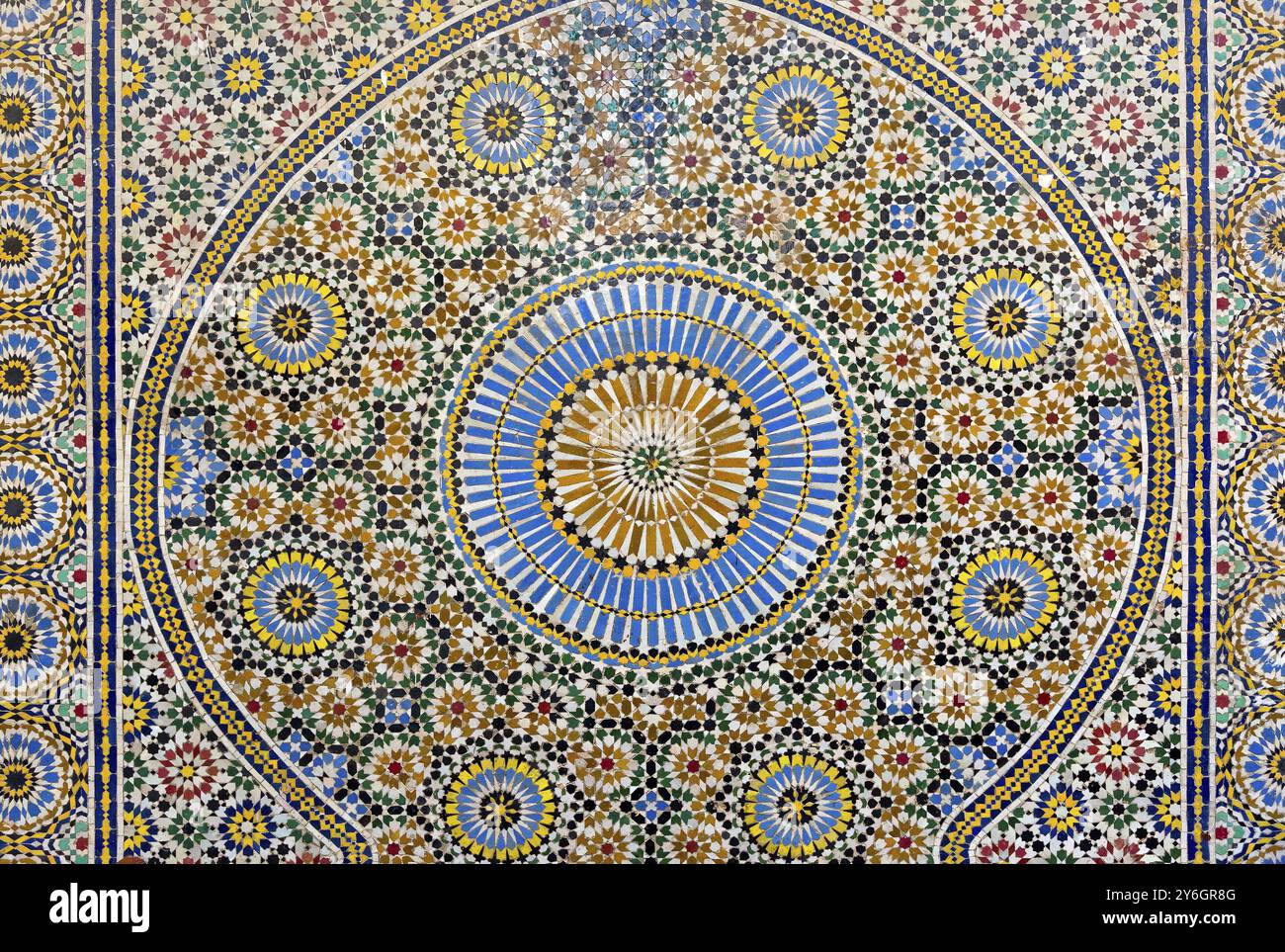 Traditional maroccan pattern tiled background Stock Photo