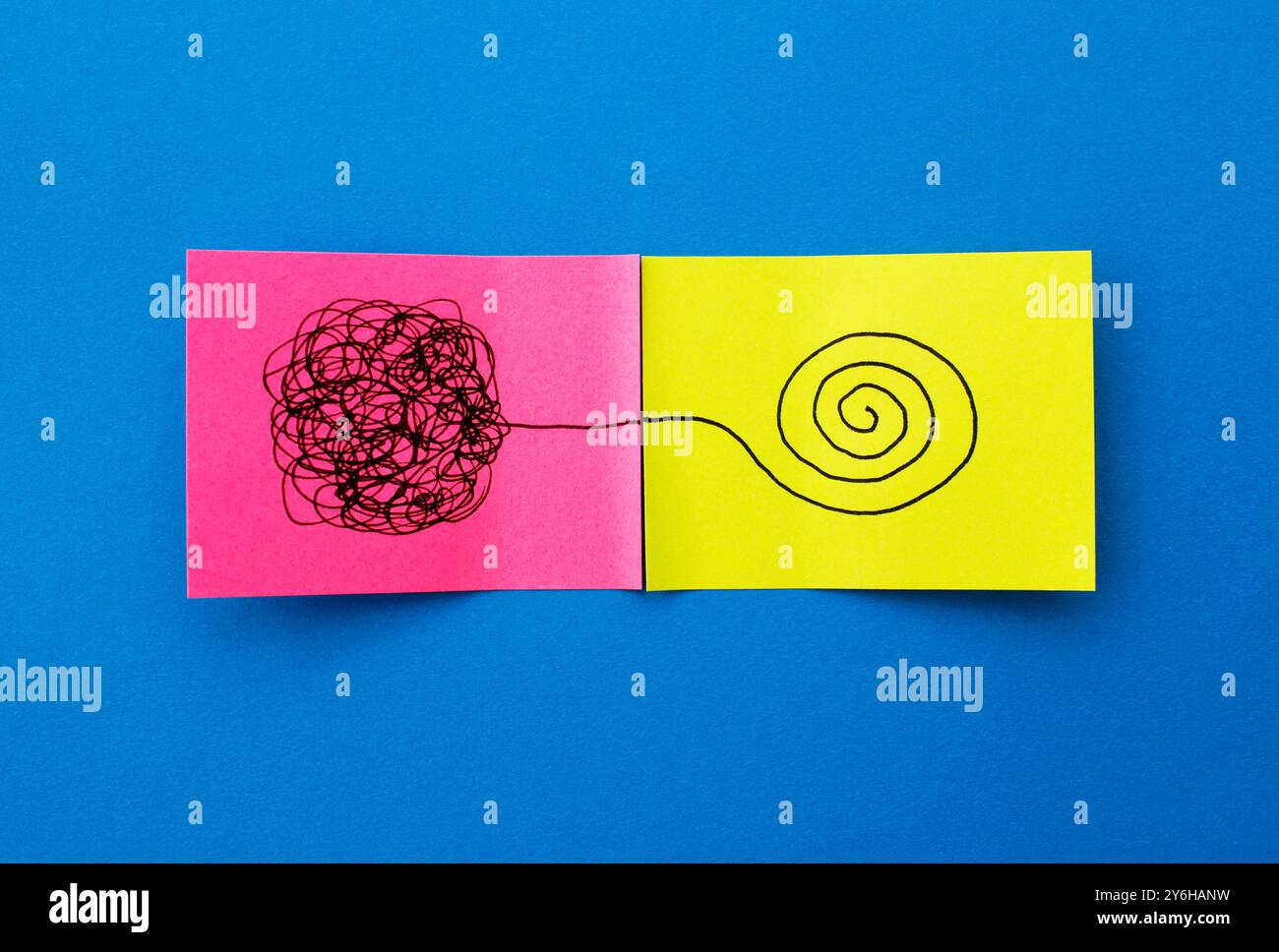 Notes where a communication with conflicts is clarified Stock Photo - Alamy
