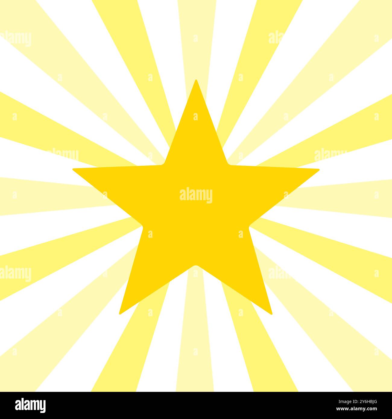 Shining star. Yellow Sunbeam background, starbust wallpaper Stock Vector