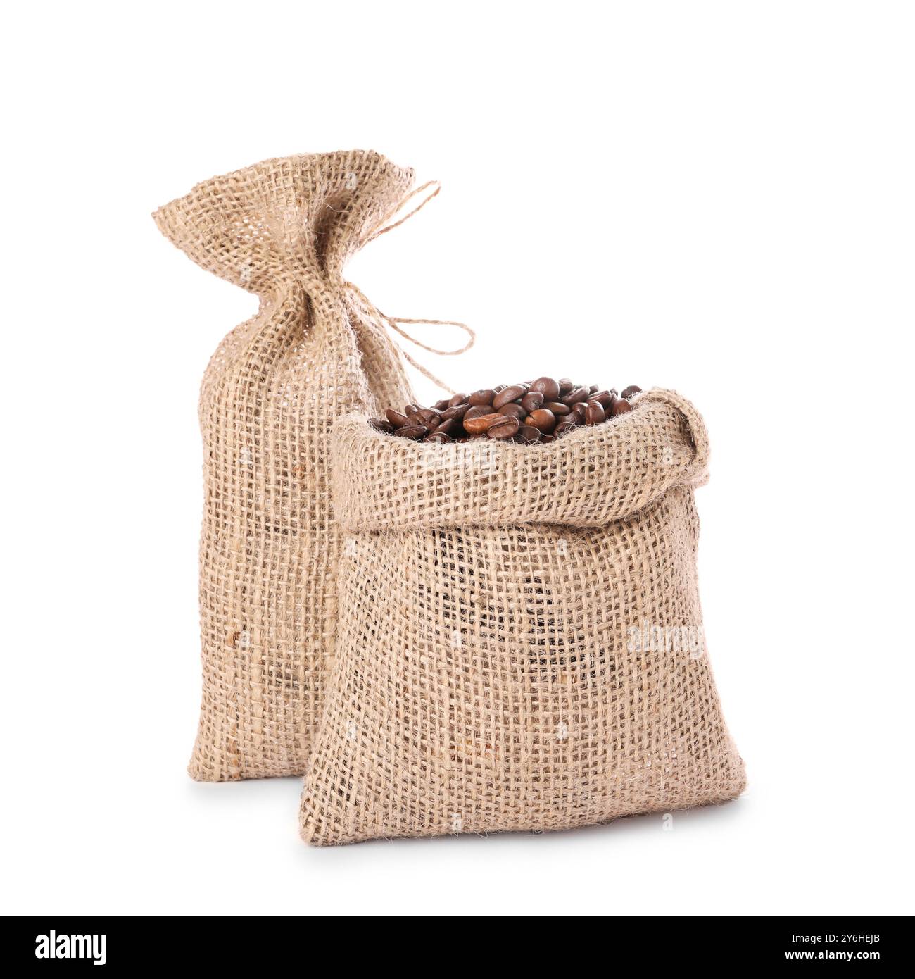 Two Sacks Hessian coffee sacks old hi-res stock photography and images - Alamy