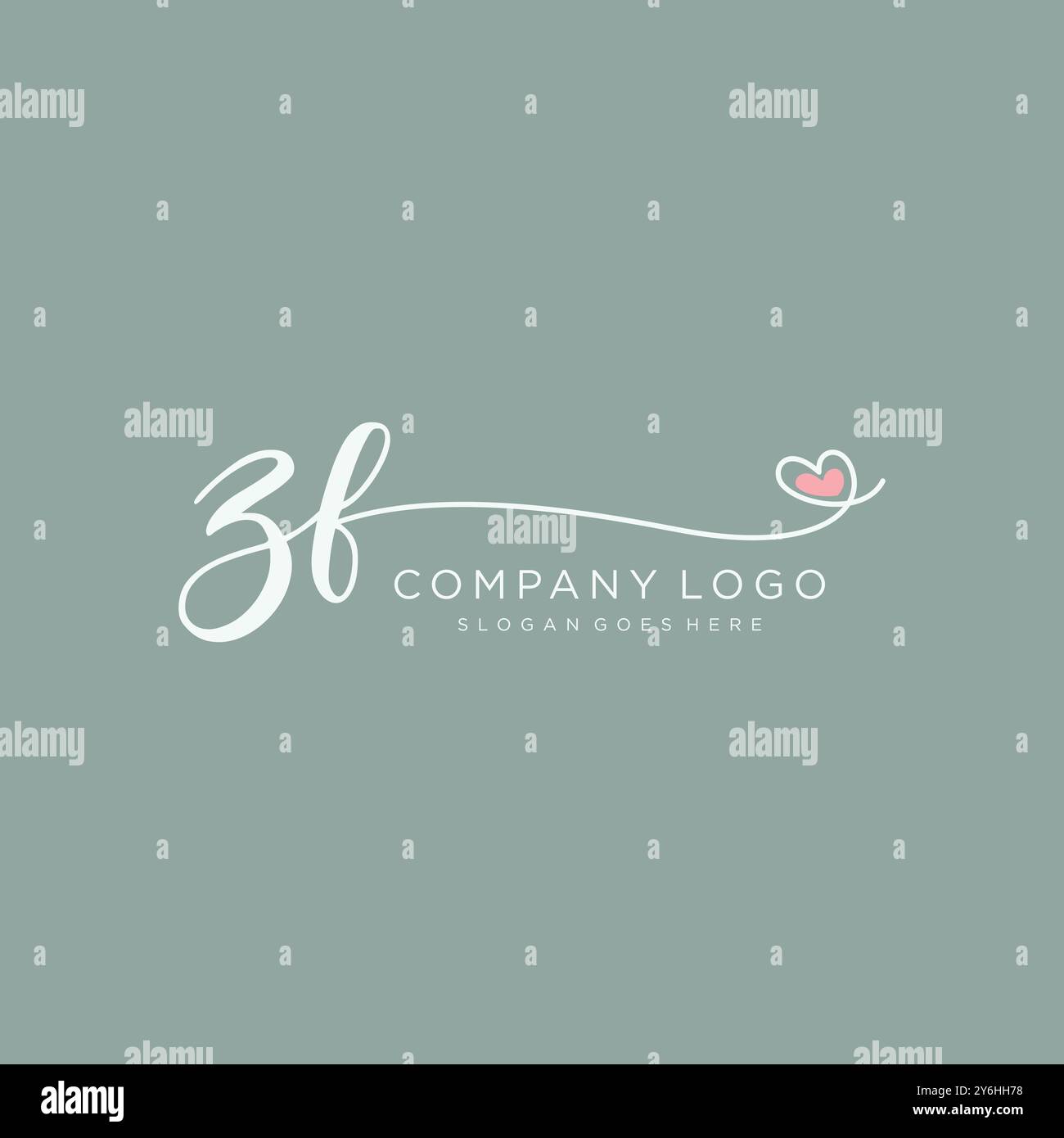 ZF Initial handwriting logo design Stock Vector Image & Art - Alamy