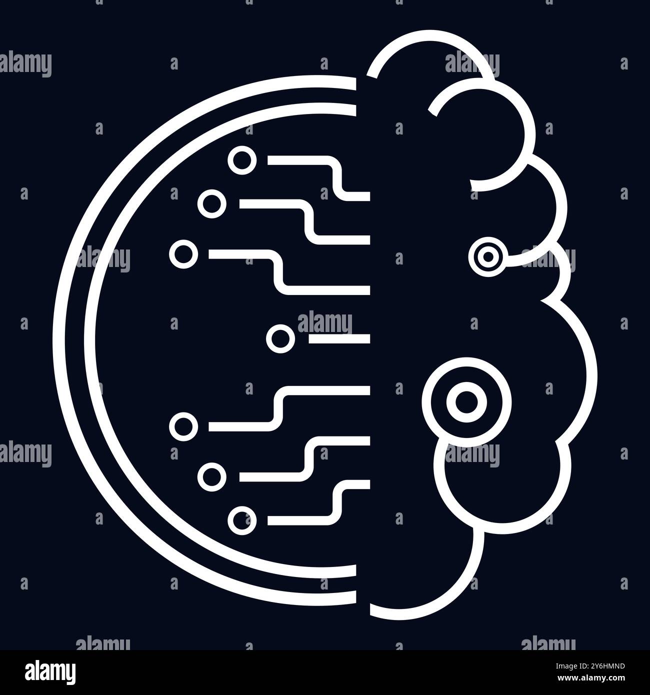 A brain icon, symbol for AI concept vector, illustration design. an ...