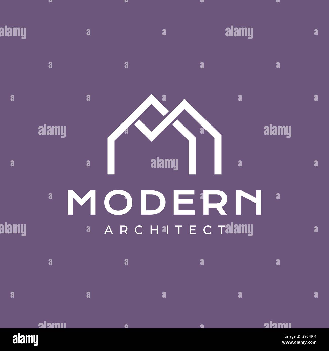 house shape modern minimalist architect structure simple clean flat logo design vector illustration Stock Vector