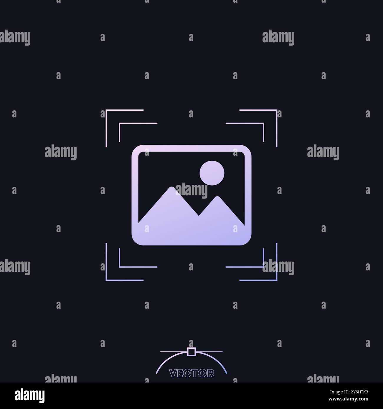 scan image or photo icon with a gradient Stock Vector